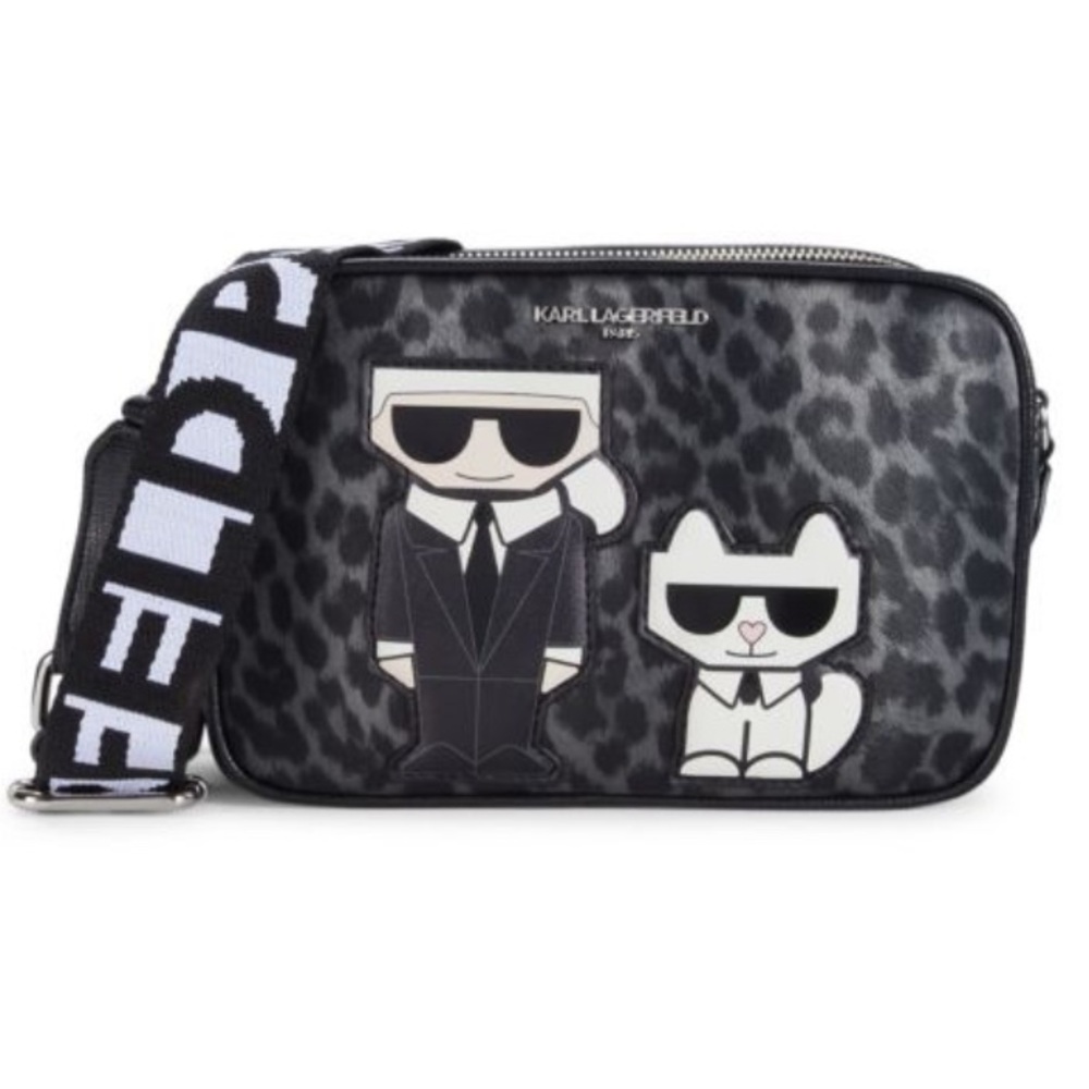 NWT Maybelle Leopard Print Camera Crossbody Bag